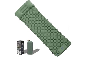 zanmuk Inflating Camping Mat Mattress - Self Inflating Camping Bed Sleeping Mat Built-in Foot Pump Camping Essentials