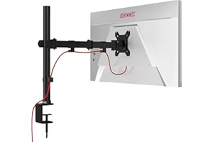 ‎DURONIC Duronic DM151X3 Uchwyt do jednego monitora do 8 kg | VESA 75 lub 100 wieszak do ekranu, regulacja monitora, 13-27 cali