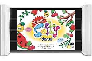 MY MANDARINE SO0880350100C - Block Knetmasse SuperSofty, 350g, ideal ab 2 Jahren, sehr weich, glutenfrei, pflanzlich, Schwarz, 1 Stück