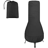 Yinuoday Heater Cover Outdoor Waterproof Stove Standup Protector Chiminea Fire Pit Dust-proof Shield for Patio Garden (Black)