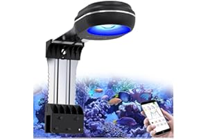 ‎POPBLOOM PopBloom RL60 WiFi Led Aquarium Beleuchtung 60w, Meerwasser Aquarium Lampe für Reef Coral Fish Nano Salzwasser Aquarium, Hohe Leistung, APP Unterstützung für Deutsch (60W WiFi (Schwarz))
