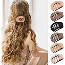 4 Flache Haarklammern Set – Gebogenes Design, Starker Halt – Für Alle Haartypen, Frauen & Mädchen