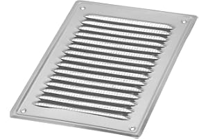 KOTARBAU® Ventilationsgaller - Rostfritt Stål - 16.5x23 cm - Silver - Fyrkantigt - Ventilgaller - Ventilationsgaller med inse
