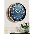 Nautica I 12 Inch I Designer Analog Wall Clock for Living Room I 1Pc Analog Wall Clock I Designer Analog Wall Clock L Big Analog Wall Clock L Abs Chrome Dial I Chrome Navy-Rosegold