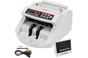 VEVOR BuoQua Euro Geldzählmaschine mit Echtheitprüfung Banknotenzähler mit UV- und MG-Systeme Geldscheinzähler mit LED Display für Euro Doller Pound, bqp03ltu