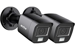 ANNKE 1080p HD Wired Home Security Camera, Dual-Light 2-pack CCTV Bullet Camera for Surveillance System, 66ft Night Vision, 3.6mm Lens, IP67, Outdoor Indoor Use