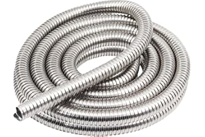 10 mm innerdiameter 304 rostfritt stål korrugerat rör för skydd av kablar och trådledningar, slang längd 3 meter