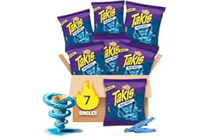 GENERIC AmericanBrands Takis Chips Blue Heat Box (Pack von 7 x 28.4g) Blue Chips - Perfekte Party-Snack Nachos SET - Chili-Pfeffer-Tortilla-Chips aus Mexiko