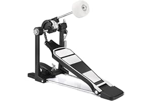 Facmogu Single Kick Bass Drum Pedal, Kick Drum Pedal mit Classic Felt Beater Stick & Key für Foot Percussion Set Instrument, Single-Chain Heavy-duty für Anfänger & Pro Drummers