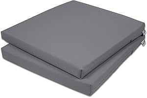 ‎ROLLMAYER Rollmayer 2er Set Stuhlkissen Stuhlauflage Sitzkissen Sitzpolster Auflage für Stühle in Haus und Garten Kollektion Vivid (Grafit 33, 40x40x4cm)