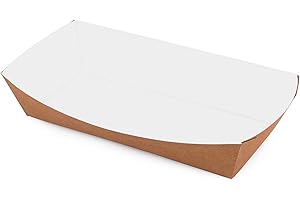 Diforma (Lot de 50 pcs) Plateau Kraft 800 ml Boîtes Ouvertes Récipient Alimentaire À Emporter Fast Food Plateaux Jetables Anti-Fuite Biodégradable Écologique Recyclable (50, 800 ml)