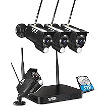 NIVIAN WLAN Überwachungskamera Set - 4 Kameras Mit 1TB Festplatte