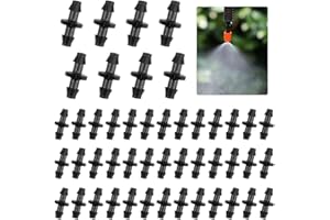 SIYINGSAERY 200PCS Drip Irrigation Fittings Kit Barbed Connectors Joint Straight-Through Automatic Watering System for 4/7 Inch Hoses Connections Garden Lawn, Black