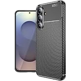 Elfia Samsung Galaxy S25 FE ile Uyumlu Kılıf Silikon Karbon İnce Esnek Lens Korumalı Tarz Mat Parmak İzi Bırakmayan Kapak Neg