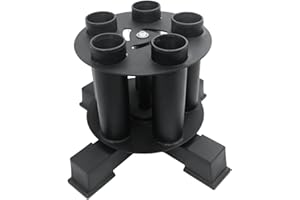 CONBUT Olympic Barbell Rack Barbell Storage Barbell Holder, 5 Holes Fit for 2" Olympic Bars, 360-degree Rotation Weight Rack Home Gym Organizer