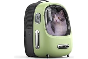 PETKIT Cat Carrier Backpack with Inbuilt Fan & Light, Ventilated Cat Bubble Back Pack for Cat Puppy with Padded and Adjustable Strap, Detachable and Lightweight for Travel Hiking Walking Camping