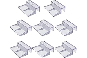 SHULLIN 8 soportes de soporte para cubierta de cristal, clips para cubierta de cristal, soporte universal para acuarios sin bordes (transparente) (8 mm)