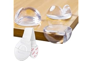 Niviy Coin de Table Protection Bebe 20PCS Protege Coin de Table Bebe Transparent Sécurité Serrures pour Bébé avec Résistant Adhésifs + 1 Pcs Fermeture Tiroir