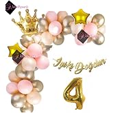 Bkmc 4 Yaş L&uuml;ks Doğum G&uuml;n&uuml; Balon Seti Gold Pembe Doğum G&uuml;n&uuml; Parti S&uuml;s&uuml; bmcNM479