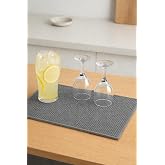 Silikon Bar Matı, Kaymaz Tezgah ve Bulaşık Kurutma Matı, 43x29 cm, Mutfak ve Bar i&ccedil;in (Gri)