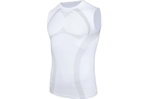 AMZSPORT Canotta Compressione Uomo, Maglia Senza Maniche Aasciugatura Rapida per Bodybuilding Palestra Running
