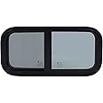 Oreb RV Window, 600x300mm Camper Window RV Window with Screen, Vertical or Horizontal Slide, Tinted Tempered Glass, RV Window Replacement for Campers, Trailers