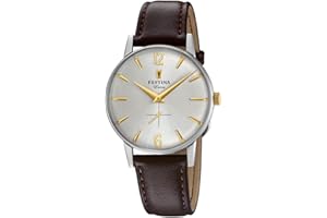 Festina Reloj Analógico Hombre de Cuero - Movimiento de Cuarzo - Reloj Hombre - Estilo Vintage y Elegante F20248 - Special Prices