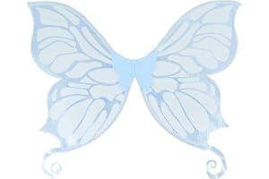 XAFUSZY Adult Fairy Wings, Schmetterling Fairy Wings Sparkling Sheer Fairy Wings, Fairy Wings für Erwachsene Frauen Mädchen für Kinder Mädchen Frauen Erwachsene Geburtstag Halloween Party Zubehör (Blau)