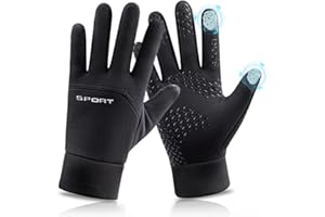 QINFEN YUNDOU Guanti Invernali Caldi, Antivento Impermeabile e Antiscivolo Touch Screen Guanti Sportivi per Uomo Donna, Guanti per Corsa Guida Ciclismo Bici Sci Lavoro Arrampicata