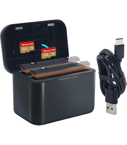 Chargeur Triple Batterie Pour GoPro Max - Compatible SPCC1B, ACBAT-001 | Ports Micro USB Et USB-C, Indicateurs LED - 5