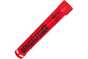 NICO EUROPE Bengalfeuer Rot 1 Stück Bengalfeuer Nico Bengalen Bengalo Feuerwerk