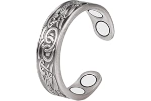 EnerMagiX Magnetic Copper Rings for Women & Men Ultra Strength Magnets 99.95% Solid Pure Copper Adjustable (0915S)