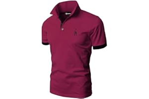 GHYUGR Polo Uomo Basic Manica Corta Tennis Golf T-Shirt Ricami Fulvi Maglietta Poloshirt Camicia