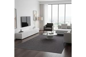 TEJIDOS EL MUNDO Alfombra vinilica de Tejido Trenzado de Alta Gama Lavable Antideslizante Alfombra Resistentes para Salon Cocina baño Pasillo - 120x180 cm., Gris