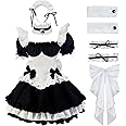 GYATSOCYG Lolita Princess Dress, Classic Black and White Lolita Maid Outfit, Maid Costume