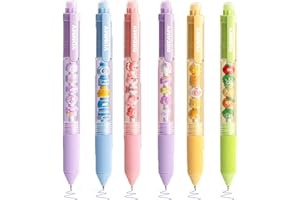 CHENBOOW Radierbarer Kugelschreiber,6 Stück Radierbare Stifte,Stifte Radierbar,Cartoon Erasable Pen,Niedliche Einziehbare Tintenstifte,Kugelschreiber Radierbar,Kugelschreiber Tintenroller Radierbar