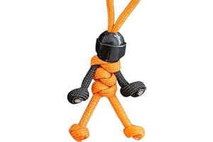 Tonsee Accessoire Motorradfahrer Minifigur hängende Kette Regenschirm Seil Weben Schlüsselanhänger kreative Persönlichkeit Motorradhelm Schlüssel Zubehör Polizei Schlüsselanhänger