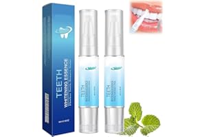 UNIGUARDIAN 2PCS Teeth Whitening Essence,Teeth Whitening Pen,Teeth Whitening Kit,Teeth Whitening Gel with Soft Toothbrush,No Sensitivity,Easy to Use,Natural Mint Flavor(A)
