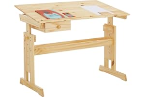 ‎IDIMEX IDIMEX Kinderschreibtisch Flexi mit Kippfunktion und Höhenverstellung, praktischer Schreibtisch aus massiver Kiefer in Natur