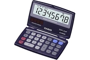 CASIO Taschenrechner SL-100VER, 8-stellig, Währungsumrechnung, Tausenderunterteilung, klappbar, Solar-/Batteriebetrieb