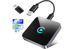 FAUMON Wireless Carplay Adapter UK, 5.8GHz WiFi Car Play Wireless Adapter Converts Wired Android Auto to Wireless, Plug & Play Android Auto Wireless Adapter, Mini Wireless Carplay for I O S 10/Android