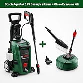 Bosch Aquatak 125 Basın&ccedil;lı Yıkama + Oto ve Ev Yıkama Kiti 061599262D
