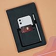 Present Mart Leather Hard Bound Notebook A5 Journal Diary For Office Use With Mobile&Card Holder Or Pen Loop Dairy Notebook For Personal|Ruled Pages With Strap Bookmark Journal Diary,200 Pages