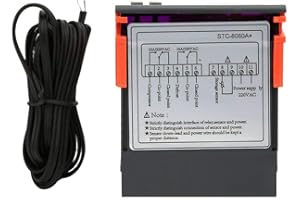 ONGOION Sonde simple -40 ° C-50 ° C Petit thermostat 220 V, régulateur de température, dégivrage pour chambre froide pour véhicules frigorifiques