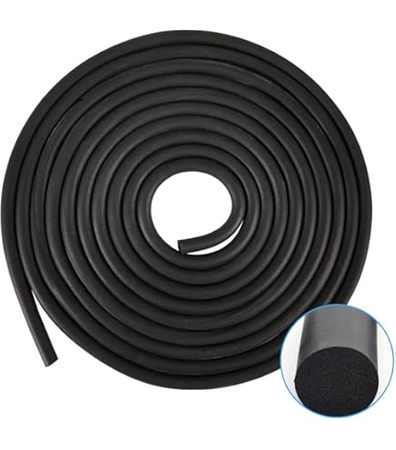 Rond koord afdichting rubber, 1 m EPDM, zwart rubberen koord, ronde koorden schuimrubber voegkoord (diameter 7 mm