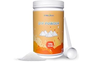 TRILINK DTF Pulver für Sublimation 550g – DTF Transfer Pulver Hot Melt Kleber für Alle DTF Transfer Drucker für Digitale Drucke auf T-Shirts Textilien – DTF Zubehör mit DTF PET Film und Tinte