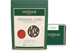 ‎VAHDAM VAHDAM, Masala Chai Tee Loseblatt (100g) Mischung Aus Schwarzer Tee, Zimt, Kardamom, Nelken Und Schwarzem Pfeffer | Gewürzter Chai Tee | Brühen Latte