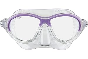 Cressi Moon Kid - Maschera Snorkeling Bambini e Ragazzi 7-15 Anni in Silicone Antiallergico AntiGraffio, Maschera Subacquea Bambino Bambina Regolabile Ideale Come Occhialini Nuoto e Maschera Sub