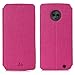 Produktbild DDJ Moto G6 Plus Hülle,Leder Tasche Flip klappbares Case Cover Standfunktion Kartenfach Magnetverschluß Card Holder kristallklarer TPU Stoßstange Wallet Schutzhülle Handyhülle für Moto G6 Plus (Rose)