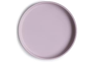 mushie Kinder Teller mit Rutschfestes Saugnapf | Silikon geschirr für Babys & Kleinkinder | BPA-frei | Spülmaschinenfest & mikrowellengeeignet | Klassische Version (Soft Lilac)